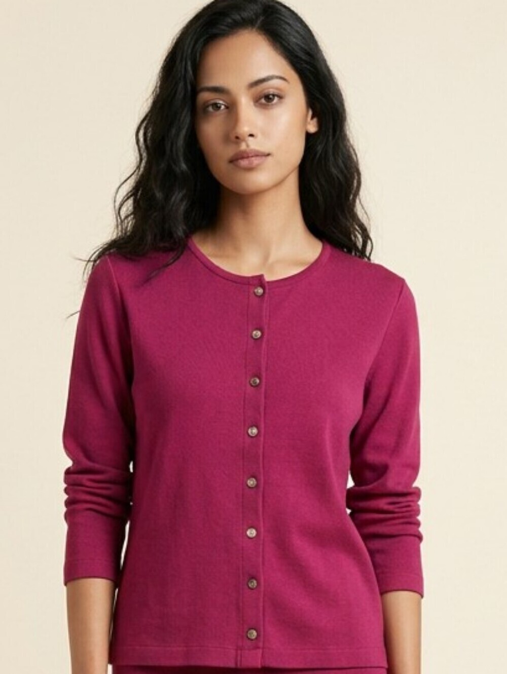 🙋NWT Easy Spirit 100% cotton, red long sleeve shirt Sz 2